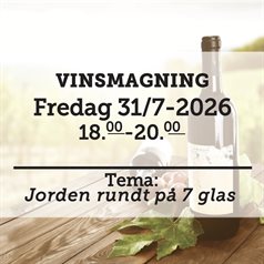 Vinsmagning fredag d. 31 Juli 2026